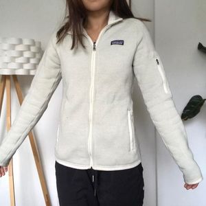 Patagonia white zip up better sweater